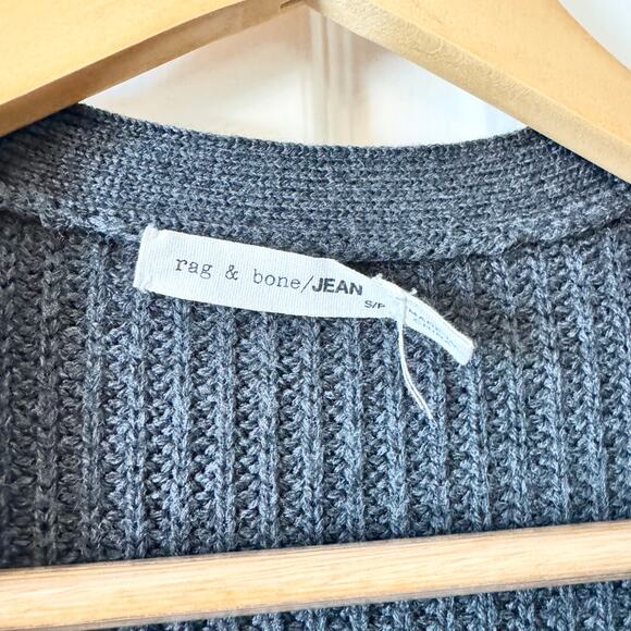 Rag & Bone Merino Wool Open Dee Cardigan in Gray - Picture 5 of 9